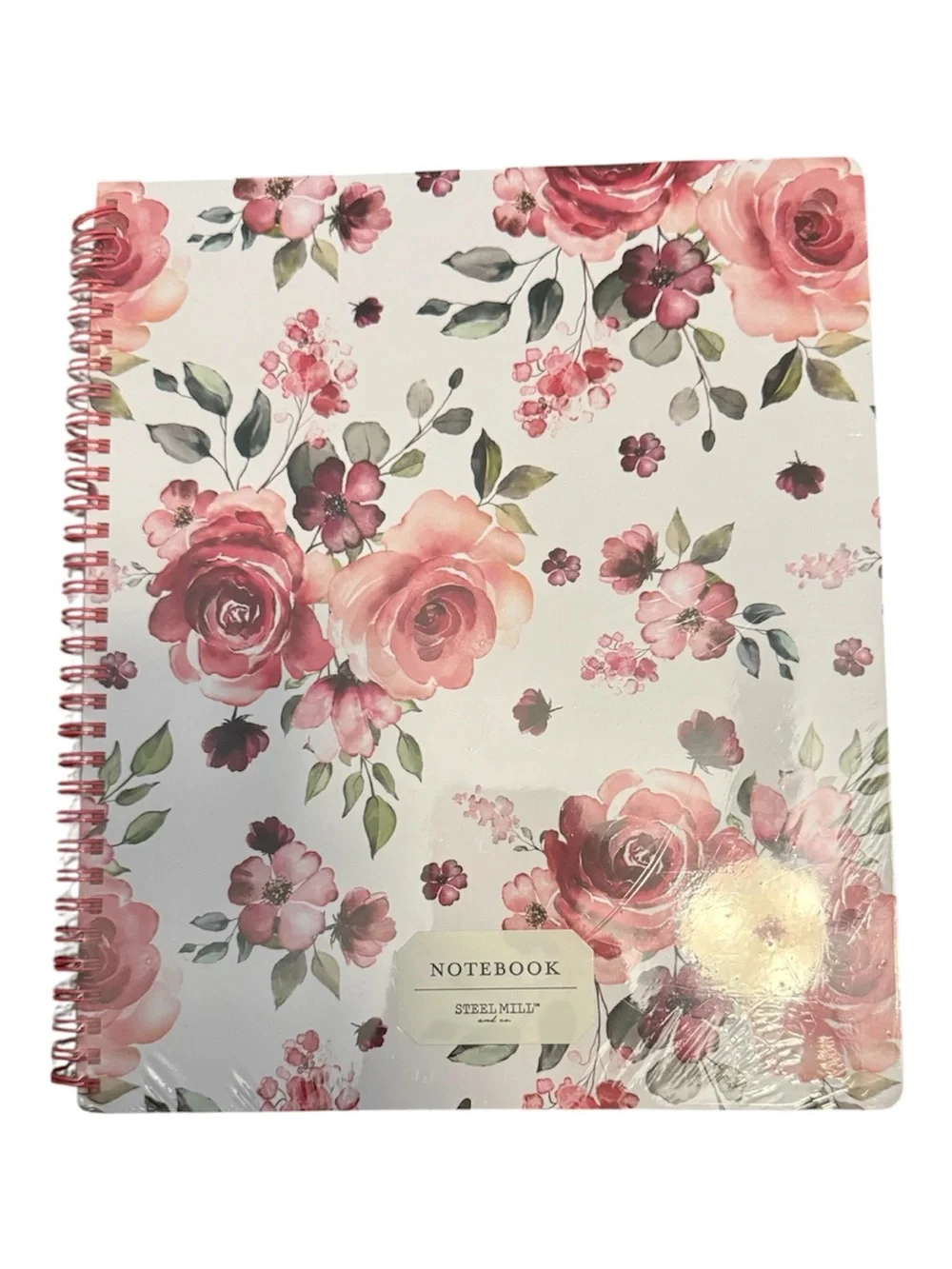 Floral Spiral Notebook in Pink Roses
